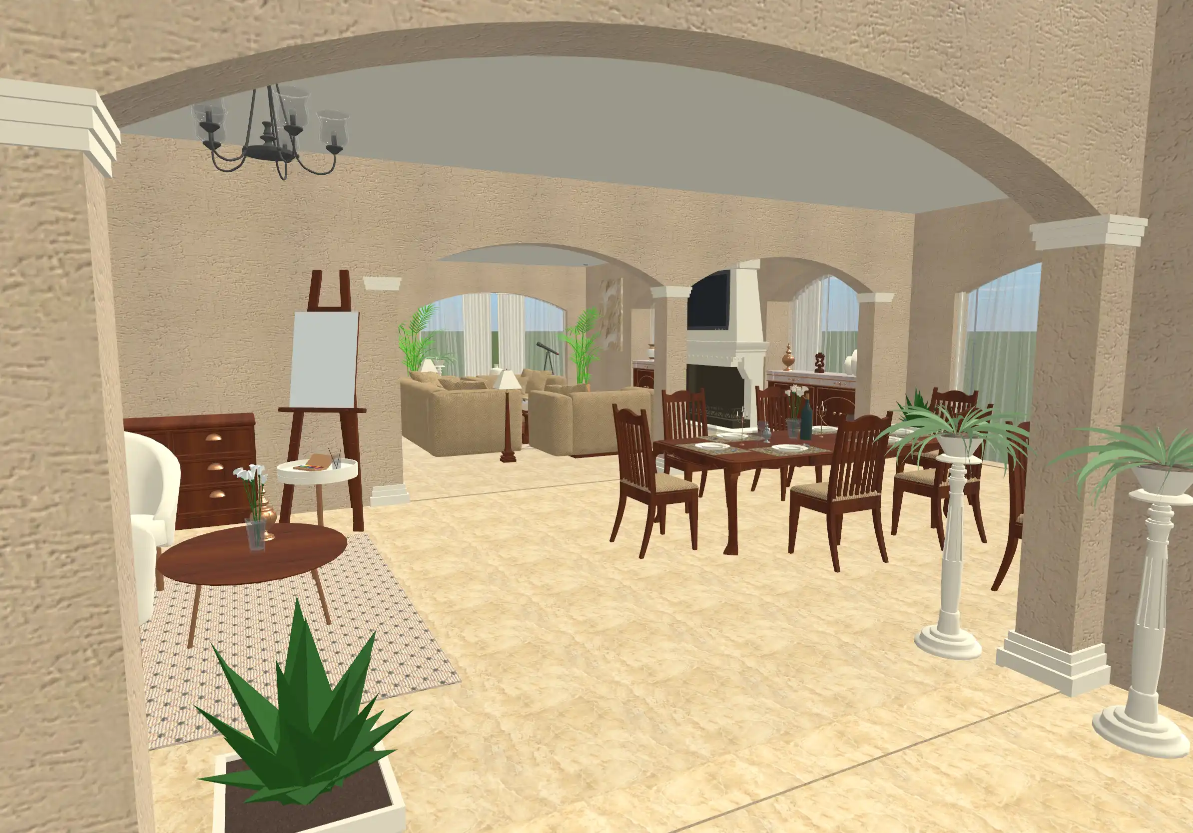 Penthouse, dining room